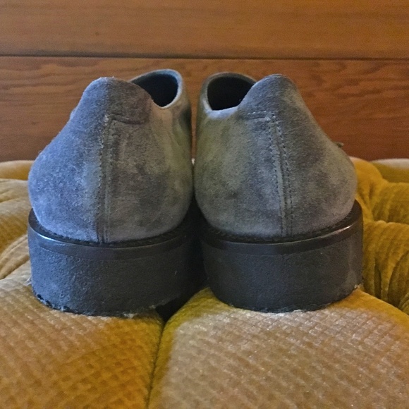 YSL grey suede buckle shoe, rubber sole SZ 43 - Picture 3 of 5